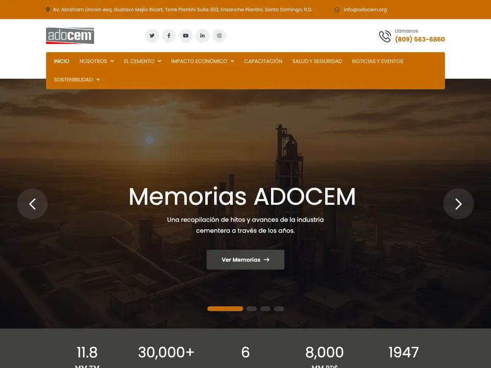 Captura de la web de ADOCEM